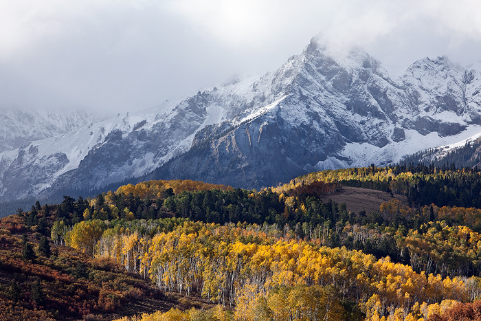 mount sneffels range, colorado, ouray, snow, mountains photo