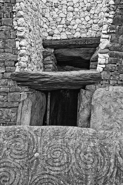 Entry to tomb structure. The entry and shaft into the center of the mound is oriented so that at the winter solstice as the sun...